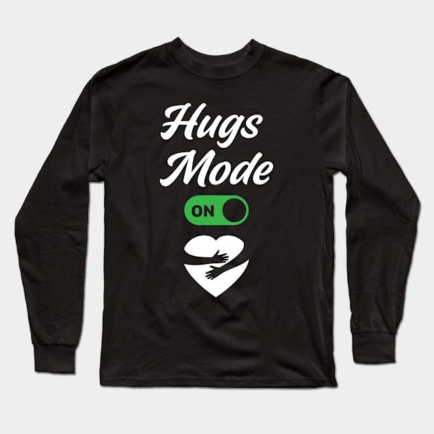 Hugs Mode is ON with Hugged Hearts Long Sleeve T-Shirt by merchcustom